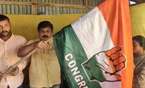 BJP Panchayat Pradhan along with dozens of party workers Joined Congress in Bishalgarh BJP Panchayat Pradhan along with dozens of party workers Joined Congress in Bishalgarh